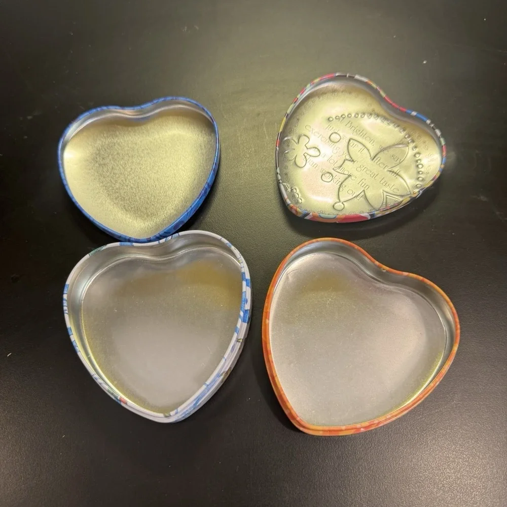 Brighton Metal Tins Heart Shaped Keepsakes Lot‎ of 2 Empty